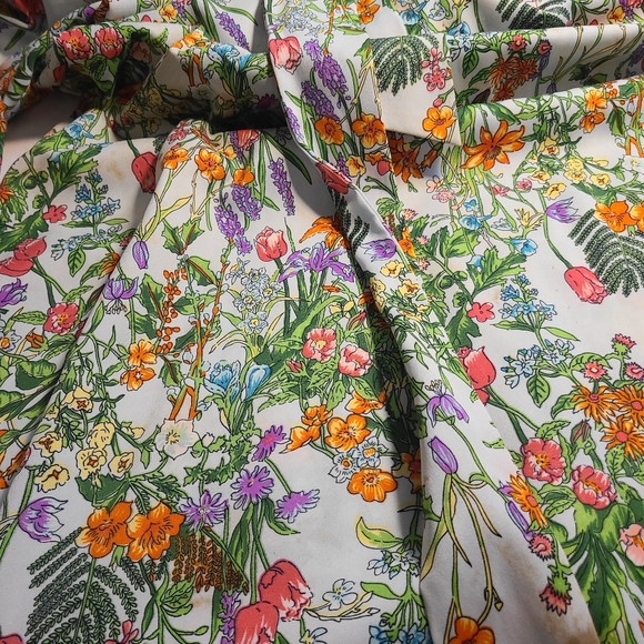 Vintage Concept Swirl 70s Bonwit Teller Floral Maxi Dress back Zip Read - Picture 12 of 16